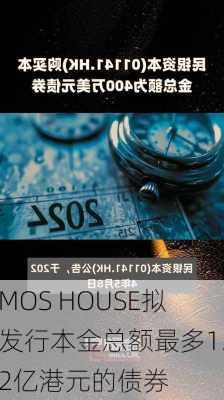 MOS HOUSE拟发行本金总额最多1.2亿港元的债券