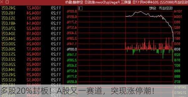 多股20%封板！A股又一赛道，突现涨停潮！