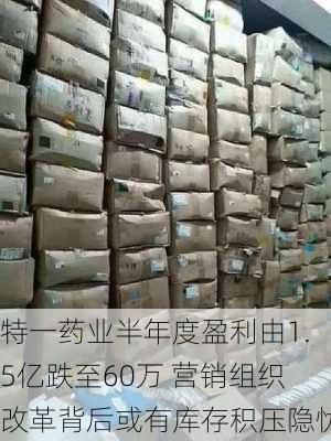 特一药业半年度盈利由1.5亿跌至60万 营销组织改革背后或有库存积压隐忧