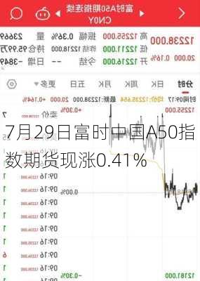 7月29日富时中国A50指数期货现涨0.41%