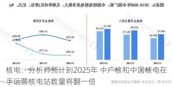 核电：分析师预计到2025年 中广核和中国核电在手运营核电站数量将翻一倍