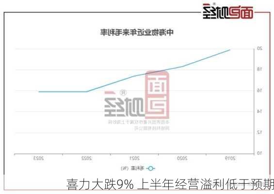 喜力大跌9% 上半年经营溢利低于预期