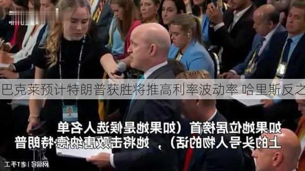 巴克莱预计特朗普获胜将推高利率波动率 哈里斯反之