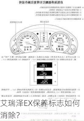 艾瑞泽EX保养标志如何消除？