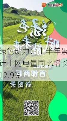 绿色动力：上半年累计上网电量同比增长12.9%