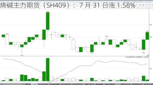 烧碱主力期货（SH409）：7 月 31 日涨 1.58%