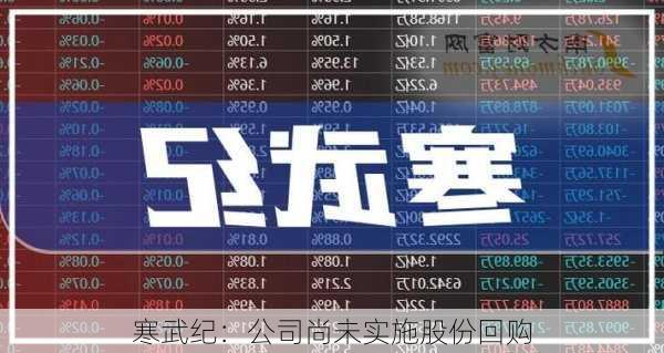 寒武纪：公司尚未实施股份回购