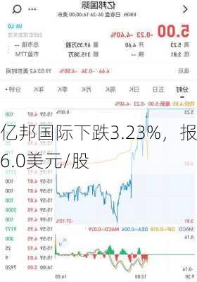 亿邦国际下跌3.23%，报6.0美元/股