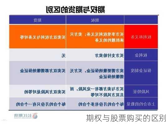 期权与股票购买的区别