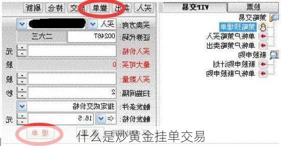 什么是炒黄金挂单交易