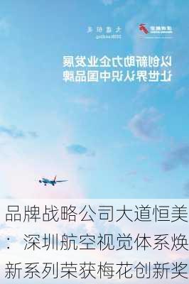 品牌战略公司大道恒美：深圳航空视觉体系焕新系列荣获梅花创新奖