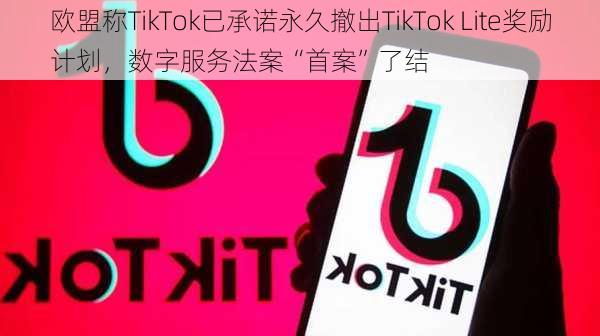 欧盟称TikTok已承诺永久撤出TikTok Lite奖励计划，数字服务法案“首案”了结