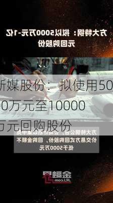 新媒股份：拟使用5000万元至10000万元回购股份