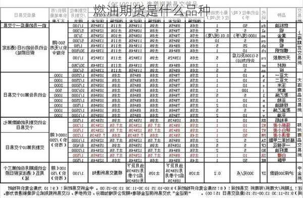 燃油期货是什么品种