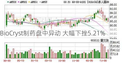 BioCryst制药盘中异动 大幅下挫5.21%