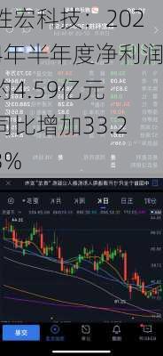 胜宏科技：2024年半年度净利润约4.59亿元 同比增加33.23%