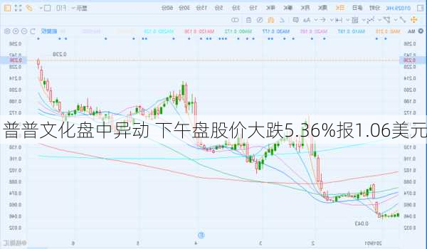 普普文化盘中异动 下午盘股价大跌5.36%报1.06美元