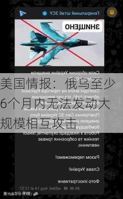 美国情报：俄乌至少6个月内无法发动大规模相互攻击