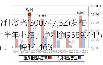 锐科激光(300747.SZ)发布上半年业绩，净利润9589.44万元，下降14.46%