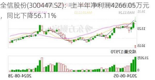 全信股份(300447.SZ)：上半年净利润4266.05万元，同比下降56.11%