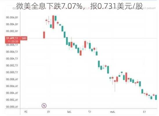 微美全息下跌7.07%，报0.731美元/股