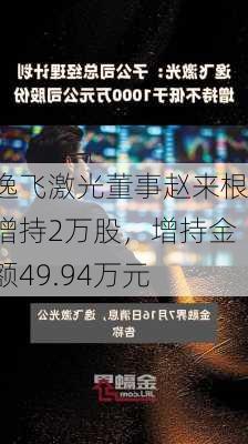 逸飞激光董事赵来根增持2万股，增持金额49.94万元