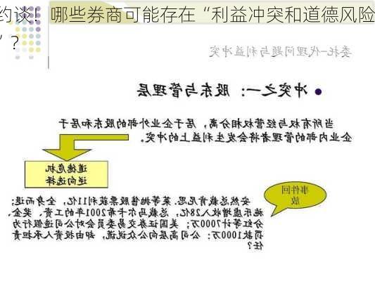 约谈！哪些券商可能存在“利益冲突和道德风险”？