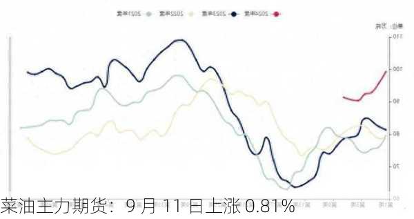 菜油主力期货：9 月 11 日上涨 0.81%