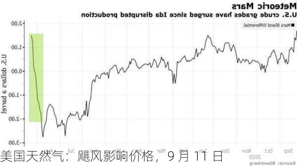 美国天然气：飓风影响价格，9 月 11 日