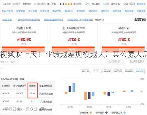 视频吹上天！业绩越差规模越大？某公募大瓜...