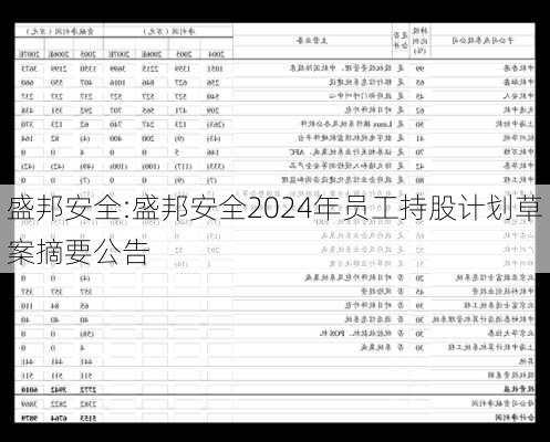 盛邦安全:盛邦安全2024年员工持股计划草案摘要公告