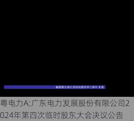 粤电力A:广东电力发展股份有限公司2024年第四次临时股东大会决议公告