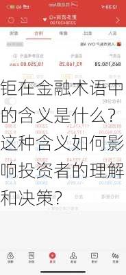 钜在金融术语中的含义是什么？这种含义如何影响投资者的理解和决策？