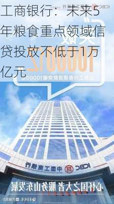 工商银行：未来5年粮食重点领域信贷投放不低于1万亿元