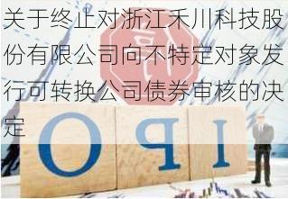 关于终止对浙江禾川科技股份有限公司向不特定对象发行可转换公司债券审核的决定