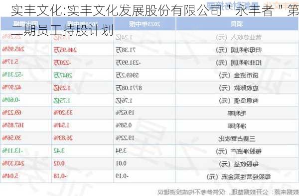 实丰文化:实丰文化发展股份有限公司＂永丰者＂第二期员工持股计划