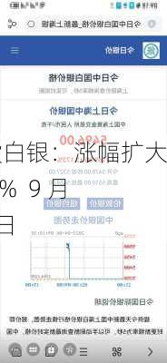 现货白银：涨幅扩大至 3%  9 月 24 日