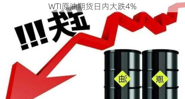 WTI原油期货日内大跌4%