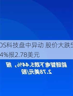 BOS科技盘中异动 股价大跌5.44%报2.78美元