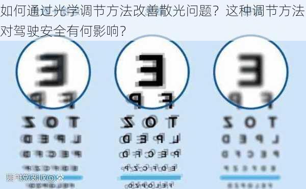 如何通过光学调节方法改善散光问题？这种调节方法对驾驶安全有何影响？