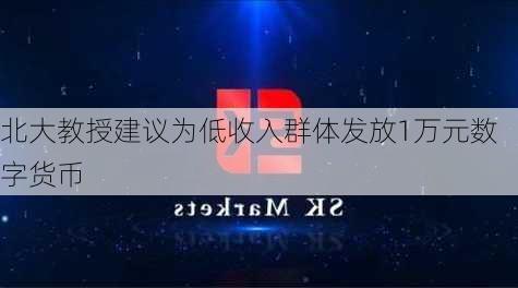 北大教授建议为低收入群体发放1万元数字货币