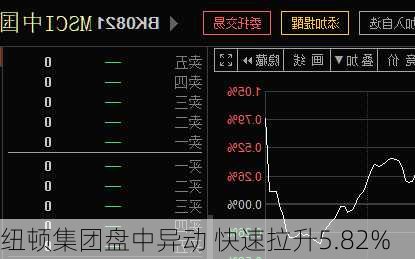 纽顿集团盘中异动 快速拉升5.82%