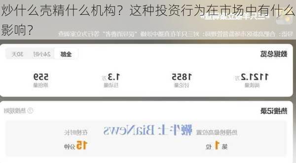 炒什么壳精什么机构？这种投资行为在市场中有什么影响？