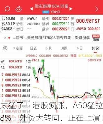 太猛了！港股疯涨，A50猛拉8%！外资大转向，正在上演！