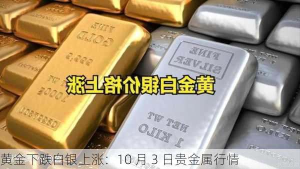 黄金下跌白银上涨：10 月 3 日贵金属行情