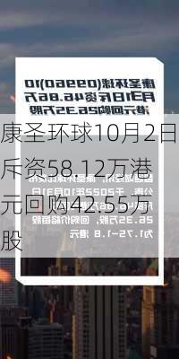 康圣环球10月2日斥资58.12万港元回购42.55万股