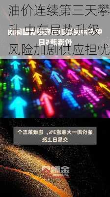 油价连续第三天攀升 中东局势升级风险加剧供应担忧