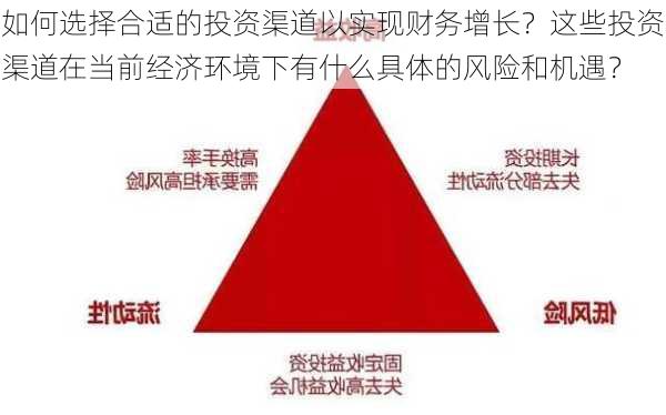 如何选择合适的投资渠道以实现财务增长？这些投资渠道在当前经济环境下有什么具体的风险和机遇？