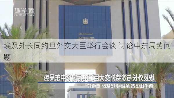 埃及外长同约旦外交大臣举行会谈 讨论中东局势问题