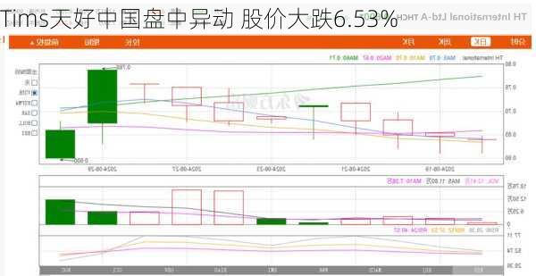 Tims天好中国盘中异动 股价大跌6.53%